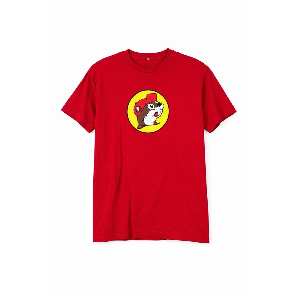 Buc-ee’s Beaver T Shirt Mens Medium Red Graphic Logo Tee Texas Gas Station NWOT